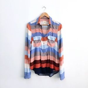 Maeve multi-striped Blouse - size 8
